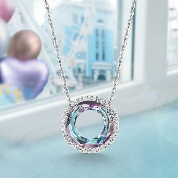 925 Sterling Silver Crystal Pendant Necklace "Amadi" Carousel 2