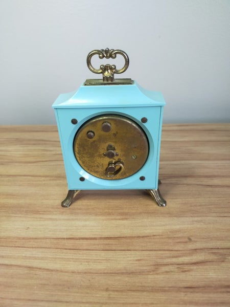 Vintage Windup Europa 2 Jewels Alarm Clock Carousel 6