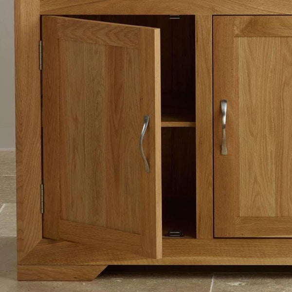 Chamfer Natural Solid Oak Large Sideboard Carousel 2