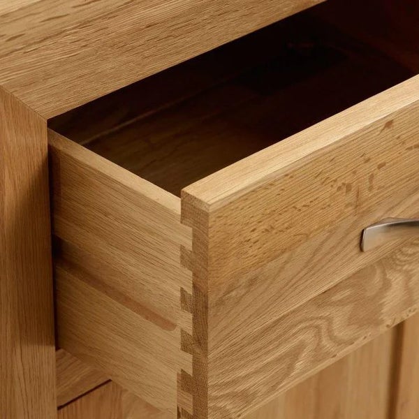 Chamfer Natural Solid Oak Large Sideboard Carousel 6
