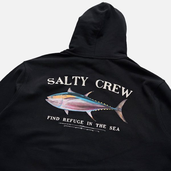 Salty Crew Big Blue Fleece Lined Zip Thru Hood - Black Carousel 4