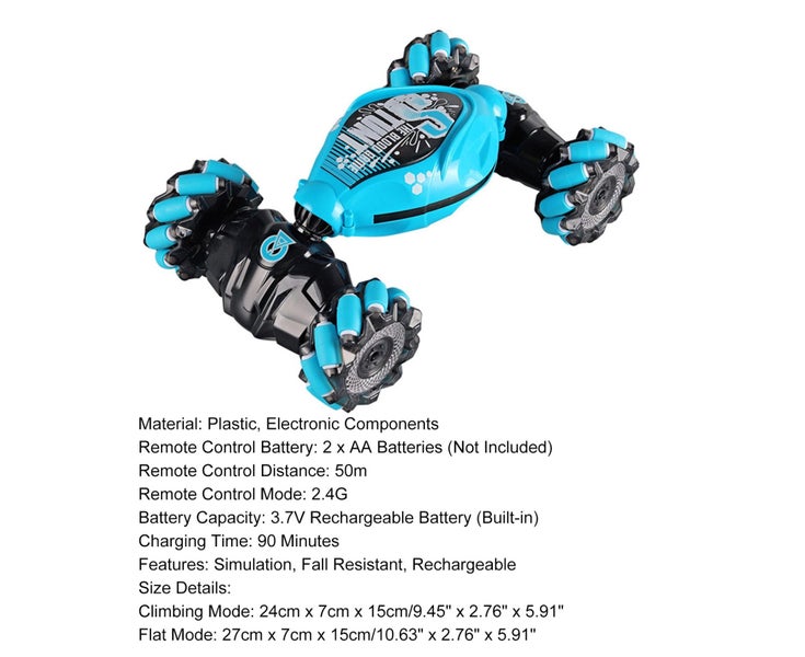 1 Set Safe Car Toy Model Fall Resistant Stunt Vehicle Toy - Blue Carousel 9