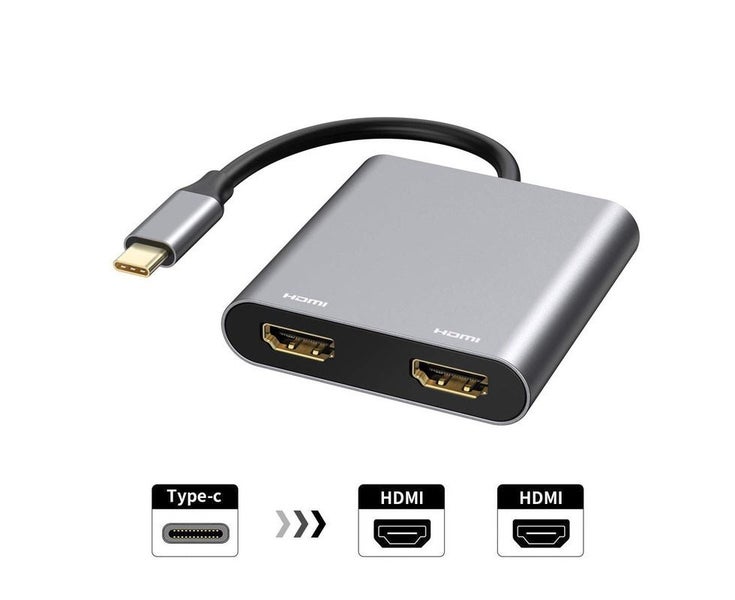 USB C to Dual HDMI Adapter, Dual Monitors Adapter USB C Adapter USB C Carousel 1