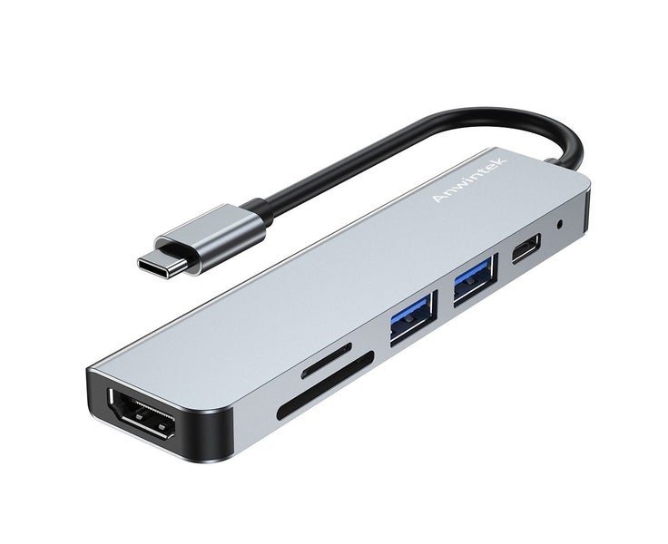 Anwintek 6-in-1 Type-C Hub to HD 4K@30Hz+SD+TF+USB 2.0+USB 3.0 640MB/s Carousel 1
