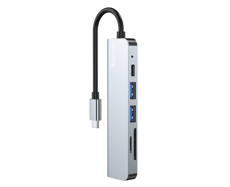 Anwintek 6-in-1 Type-C Hub to HD 4K@30Hz+SD+TF+USB 2.0+USB 3.0 640MB/s Carousel 2