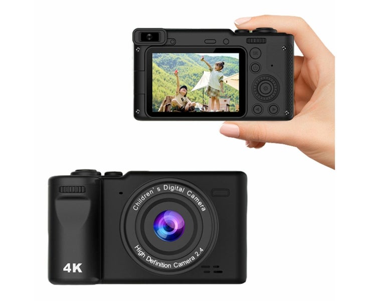 8X HD Digital Camera Kid' Camera Autofocus 4K Camera with Memory Card Black Carousel 1