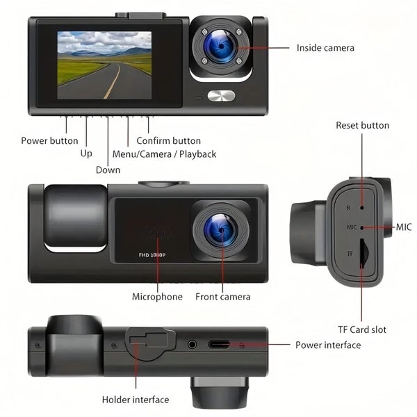WIFI 1080P Car Dash Cam Rear View Camera Night Vision Driving Loop Recorder Carousel 2