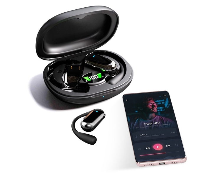 Wireless Earbud Bluetooth Compatible 5.4 Sports Earhook Earphone Earbuds-Black Carousel 5