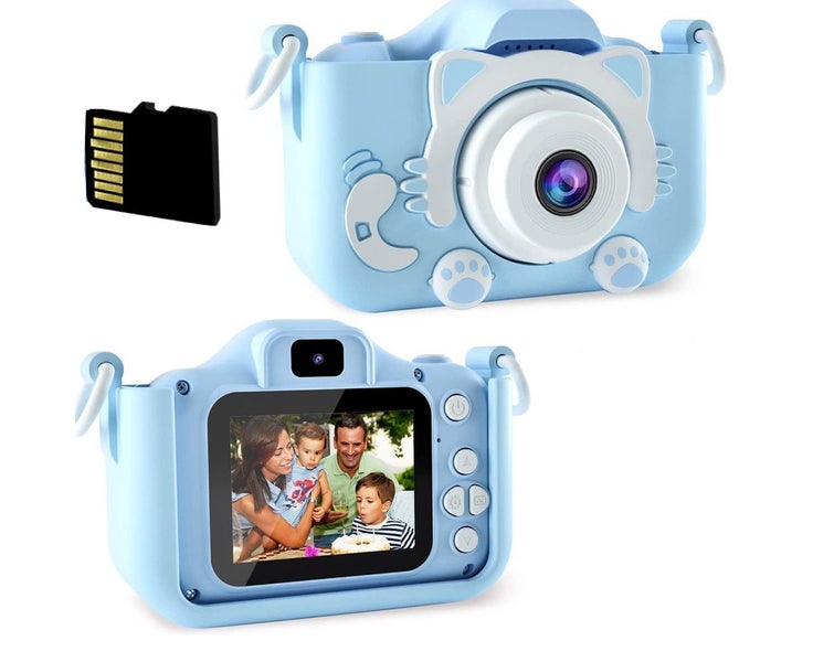Mini Digital Children Camera 1080P Dual Lens Camera Toy Kids Gift -Blue Carousel 2