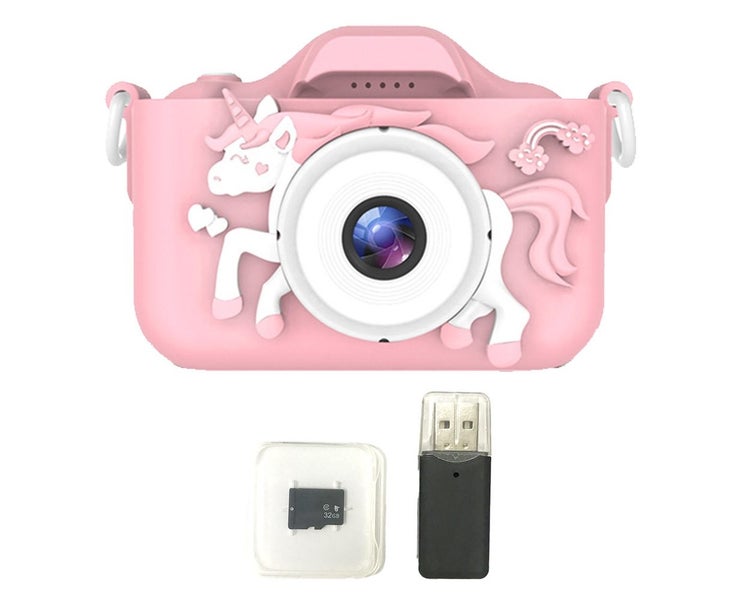 Cute cartoon children's digital camera fall proof-Unicorn pink Carousel 1