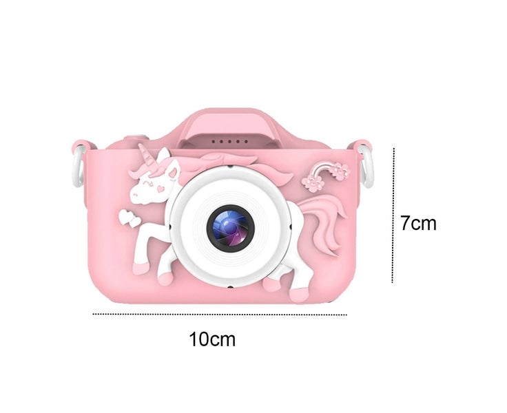 Cute cartoon children's digital camera fall proof-Unicorn pink Carousel 2