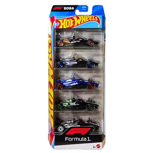 Presale Hot Wheels Formula 1 5-Pack 1/64 Vehicle Diecast Model Cars Toy JBJ78 Carousel 1