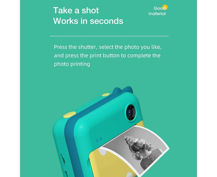 USB Rechargeable Children's Instant Thermal Print Kids Toy Camera - Kit- Cat Carousel 10