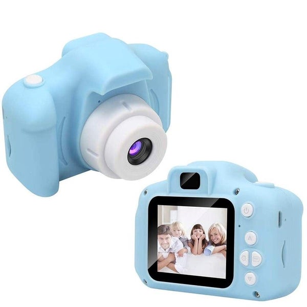 Kids Digital Mini DSLR Camera With 32G TF Memory Card - Blue Carousel 1