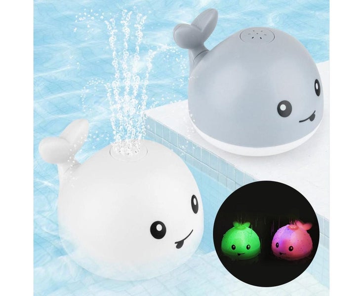 Whale Water Sprinkler Bath Toy - Grey Carousel 2