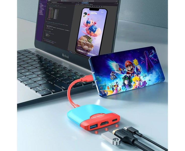 3-in-1 Expansion Docking Station with HDMI USB 3.0 Port - Black Carousel 2