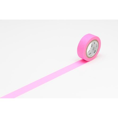 MT Washi Tape 15mm x 7m Shocking Pink Carousel 1