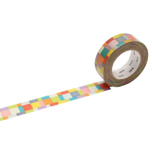 MT Washi Tape 15mm x 7m Mosaic Bright Carousel 1