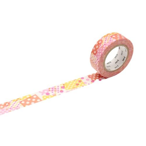 MT Washi Tape 15mm x 7m Negapori Dot Pink Carousel 1