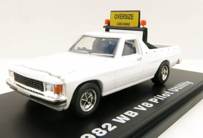 Road Ragers 1982 Holden WB V8 Ute Pilot Vehicle Oversize - Glacier White 1:64 Carousel 2