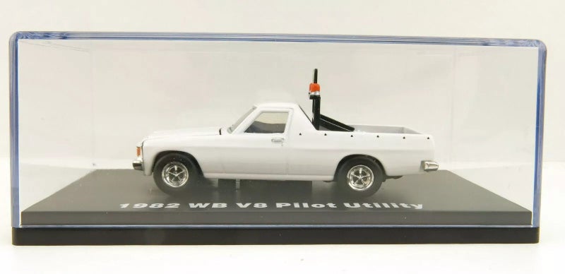 Road Ragers 1982 Holden WB V8 Ute Pilot Vehicle Oversize - Glacier White 1:64 Carousel 6