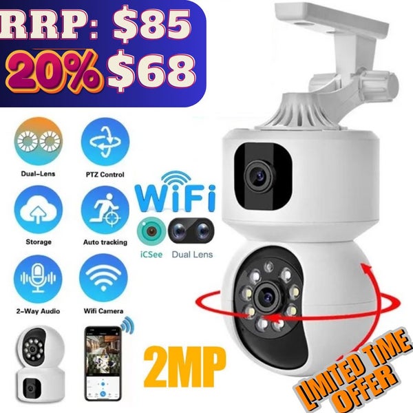 Dual-Lens Indoor Camera, Expanded View Angle, Phone Alert, Home Security Camera Carousel 1