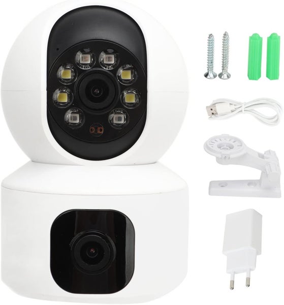 Dual-Lens Indoor Camera, Expanded View Angle, Phone Alert, Home Security Camera Carousel 10