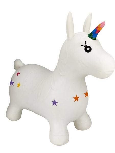 Happy Hopperz - White Unicorn Carousel 1
