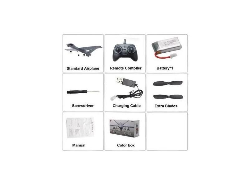 Z51 Predator RC Glider 2.4G 2CH Hand Throwing Foam Plane With Light Fixed 660MM Carousel 1