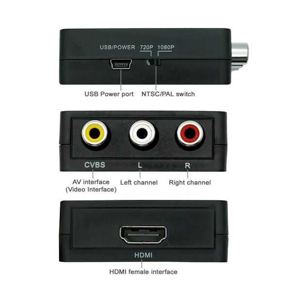 Video Cable Converter 1080p Upscaling Composite AV CVBS 3RCA to HDMI Carousel 2