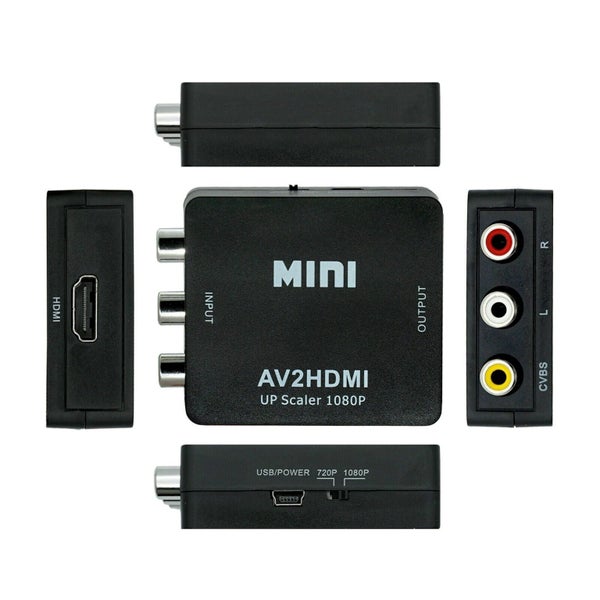 Video Cable Converter 1080p Upscaling Composite AV CVBS 3RCA to HDMI Carousel 7