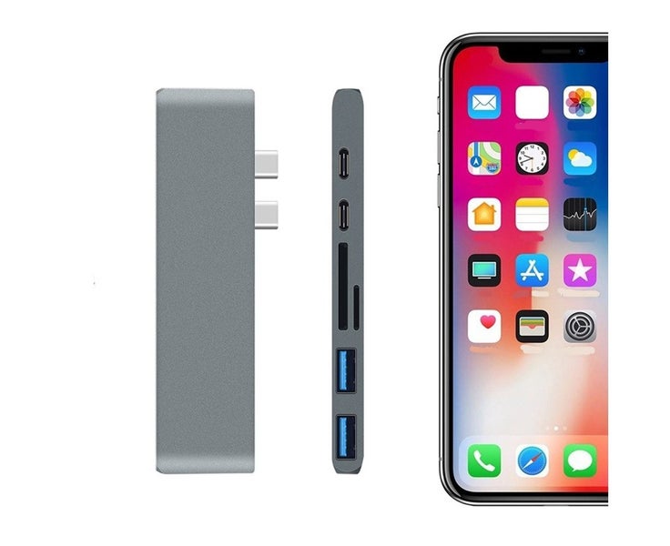 7-in-1 Multi-function Dual-head Type-c Hub Docking Station Hub Carousel 2