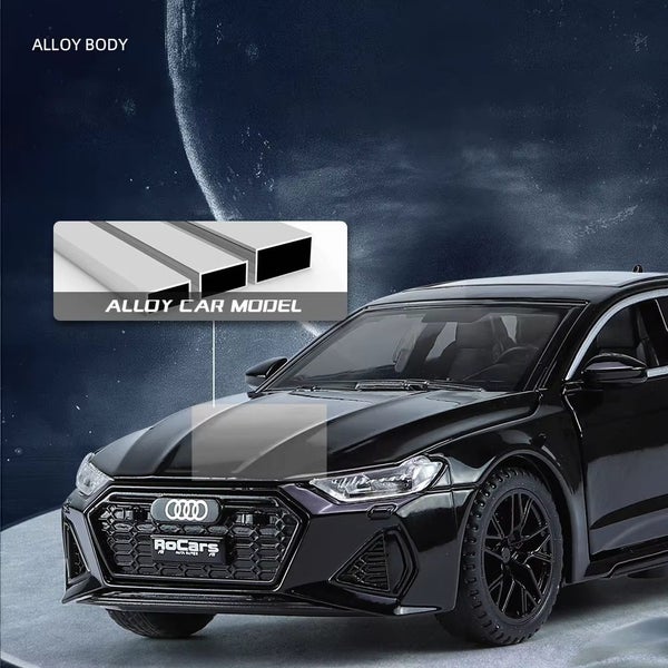 1:32 AudiSportback Alloy Model Car Diecasts Metal Casting Sound and Light, Black Carousel 2