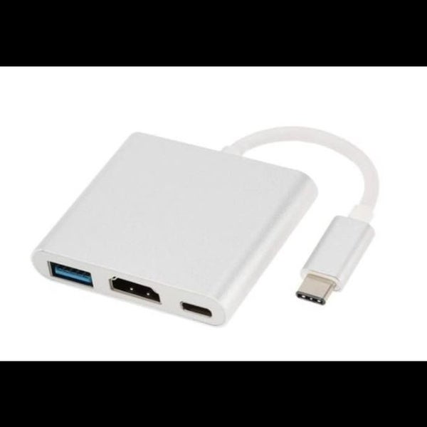 3IN1 USB 3.1 Type-C USB-C to Female HUB 4K HD HDMI Data Charging Cable Adapter Carousel 1