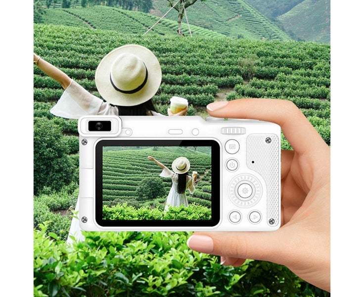8X HD Digital Camera Kid' Camera Autofocus 4K Camera with Memory Card White Carousel 2