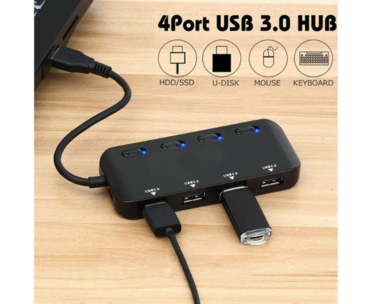 Docking Station 4 Ports USB3.0 ABS High Speed Cable Hub for Phone Carousel 2