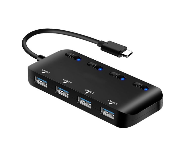 Docking Station 4 Ports USB3.0 ABS High Speed Cable Hub for Phone Carousel 10