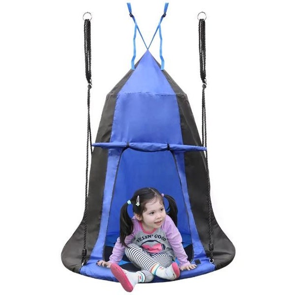 Hanging Tent Swing, Kids’ Outdoor Swing Tent, nest swing with removable cover Carousel 1