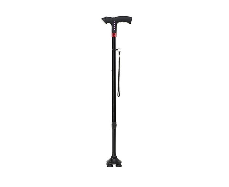 Elderly Adjustable L-ED Walking Cane FM Radio Walking Stick Carousel 2