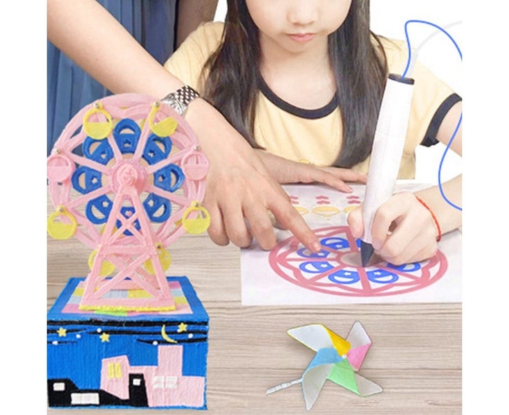 3D Printing Pen with 12 PCL Filaments DIY Crafting Doodle Drawing Kids Gift Carousel 2