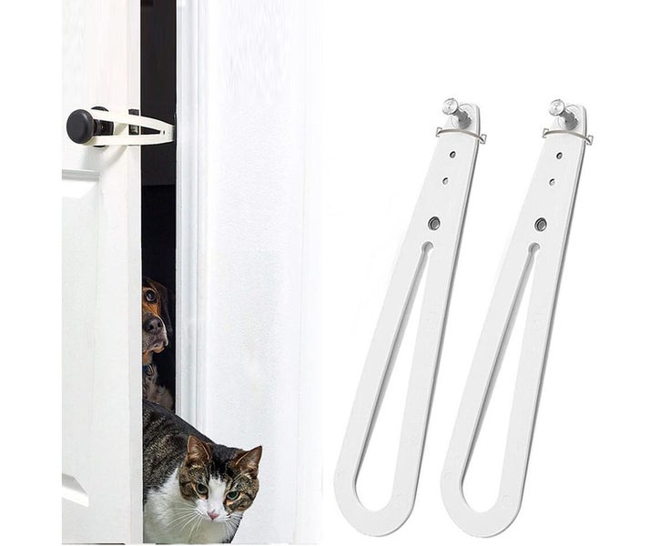 2pcs Child Proof Door Lock Cat Door Holder Latch Fast Flex Latch Strap Door Clip Carousel 1