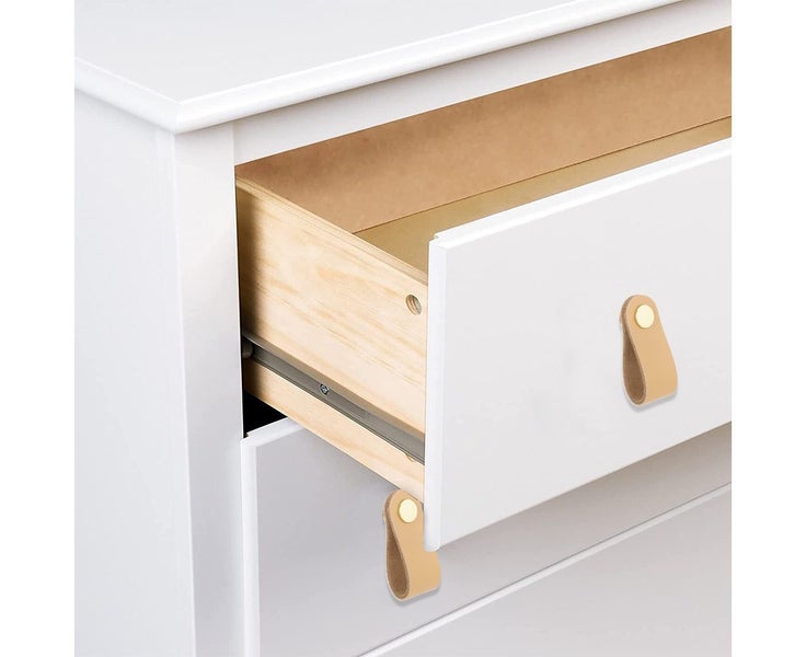 4 Piece Drawer Handles Leather Drawer Knobs,gold Carousel 2