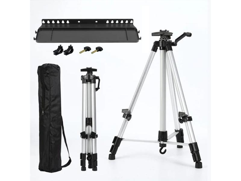 Portable Metal Sketch Easel Stand Adjustable Foldable For Outdoor Painting Carousel 1