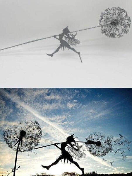 Garden Stakes Fairy Dandelion Sculpture Statue 2037319 Carousel 2
