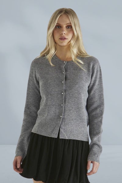 Sass Jagger Cardi Grey Marle Carousel 1