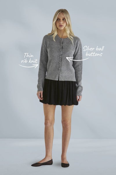 Sass Jagger Cardi Grey Marle Carousel 2