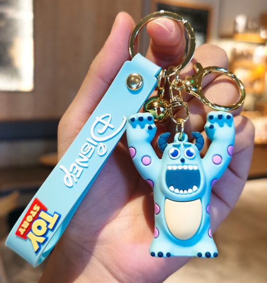 5 Styles Disney Toy Story Cartoon PVC 3D Bag Hanger Pendant Keychains Key Rings Carousel 11
