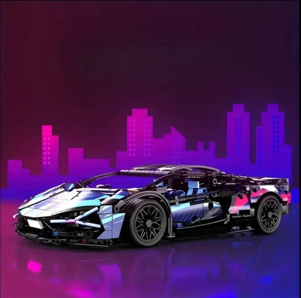 1300pcs+ Lamborghini Technical Building Set Carousel 1
