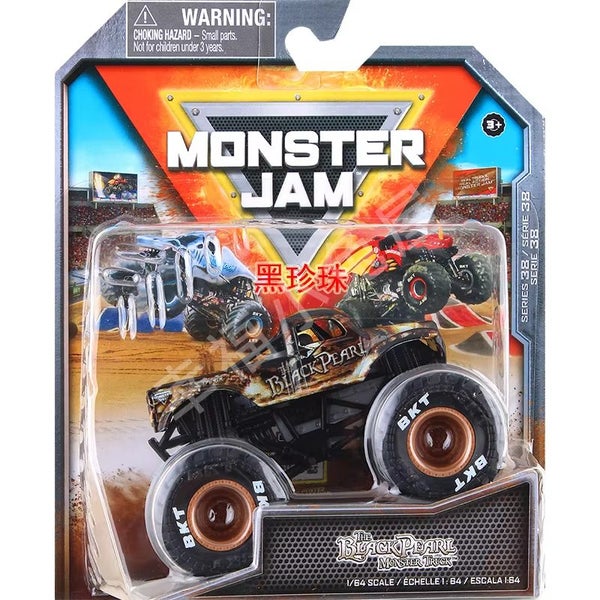 1:64 Scale Die Cast Truck Megalodon Sparkle Smash Grave Digger Monster Truck, 18 Carousel 1