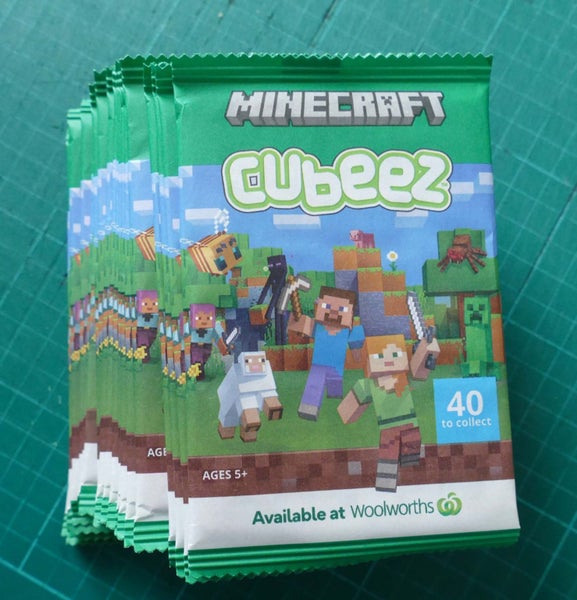 Woolworths Minecraft Cubeez Unopened Packets x22 Carousel 1